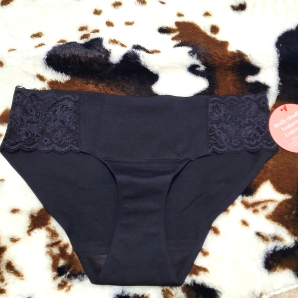 LEAK PROOF LACE CHEEKY BLACK SIZE XS - Picture 1 of 8